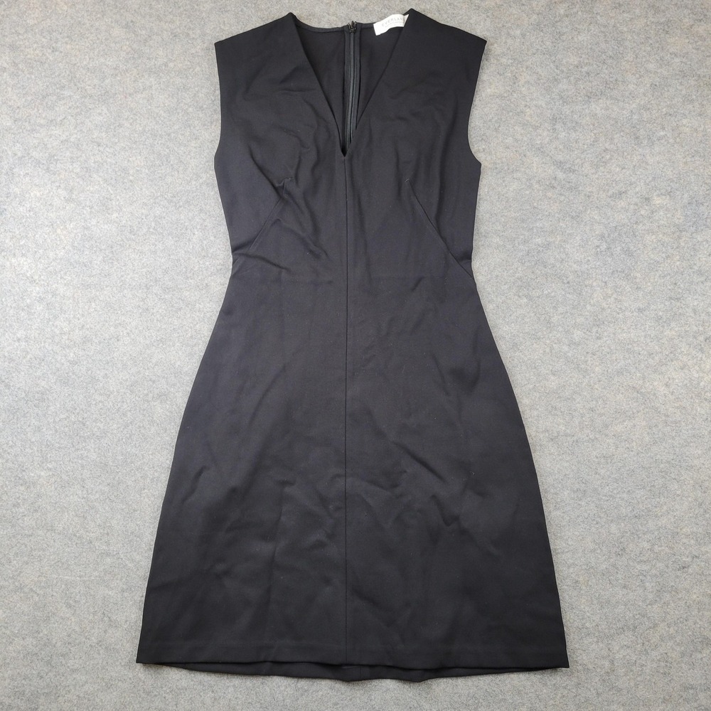 Everlane‎ Dress Womens 2 Black Sleeveless V Neck Sheath Knee Length Workwear